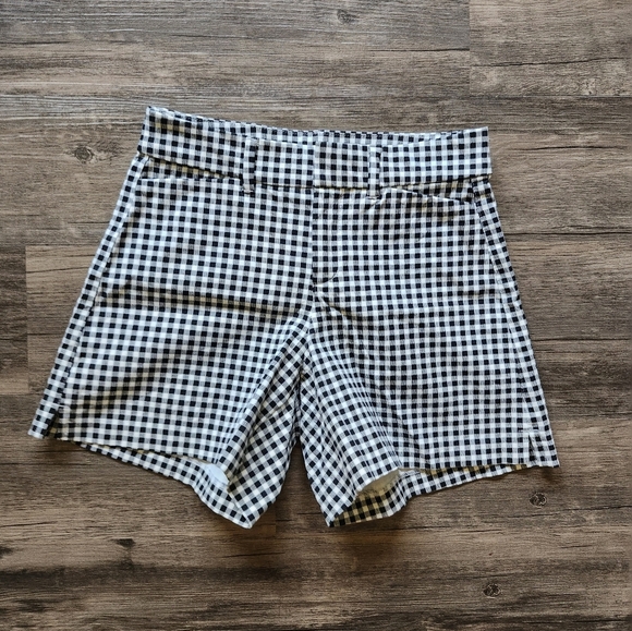 Old Navy Gingham Checker Plaid High Waist Pixie Shorts - Picture 1 of 5